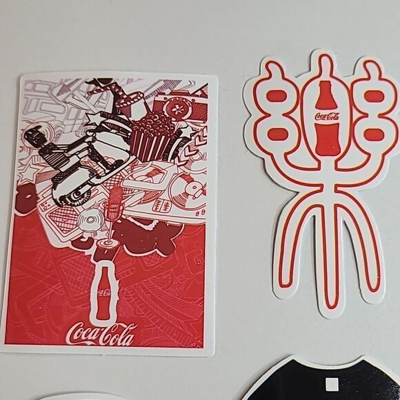 Coca Cola Sticker Decals 10pc Chinese Print Variety Pack Skateboard Notebook - Picture 5 of 6